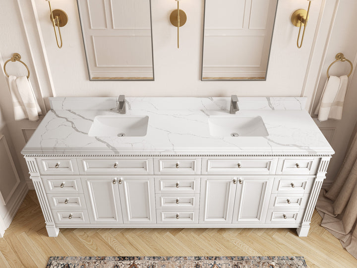 Paris 84 in. W x 22 in. D Double Sink Bathroom Vanity - photo 23