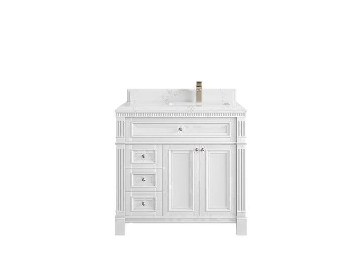Paris 36 in. W x 22 in. D Right Offset Sink Bathroom Vanity - photo 26