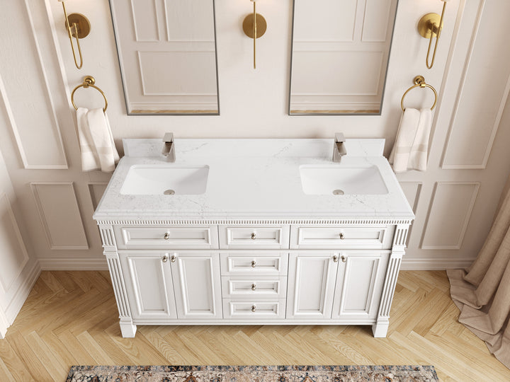 Paris 60 in. W x 22 in. D Double Sink Bathroom Vanity - photo 25