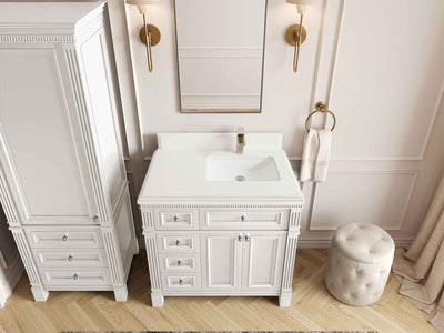 Paris 36 in. W x 22 in. D Right Offset Sink Bathroom Vanity