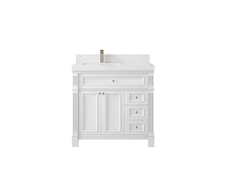 Paris 36 in. W x 22 in. D Left Offset Sink Bathroom Vanity - photo 30