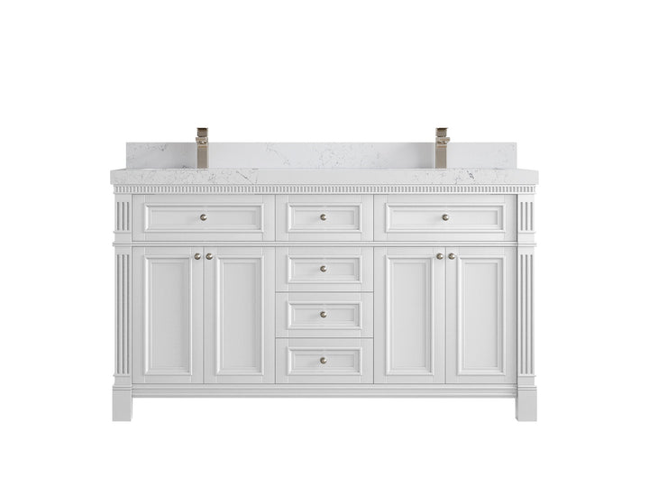 Paris 60 in. W x 22 in. D Double Sink Bathroom Vanity - photo 30