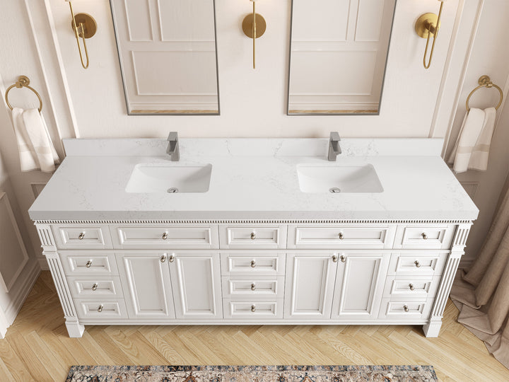 Paris 84 in. W x 22 in. D Double Sink Bathroom Vanity - photo 29