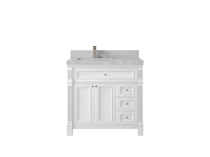 Paris 36 in. W x 22 in. D Left Offset Sink Bathroom Vanity - photo 32