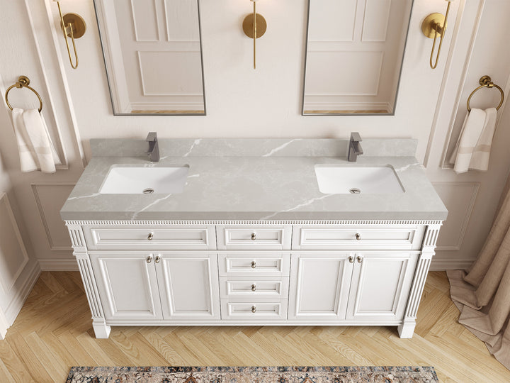 Paris 72 in. W x 22 in. D Double Sink Bathroom Vanity - photo 31