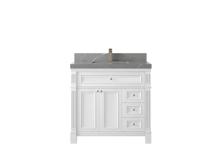 Paris 36 in. W x 22 in. D Center Sink Bathroom Vanity - photo 34