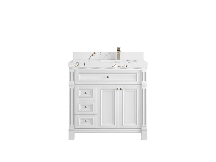 Paris 36 in. W x 22 in. D Right Offset Sink Bathroom Vanity - photo 38