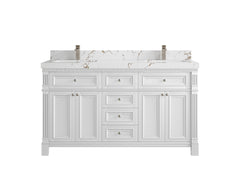 Paris 60 in. W x 22 in. D Double Sink Bathroom Vanity - photo 36