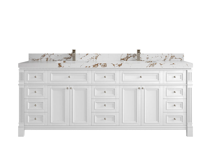 Paris 84 in. W x 22 in. D Double Sink Bathroom Vanity - photo 36