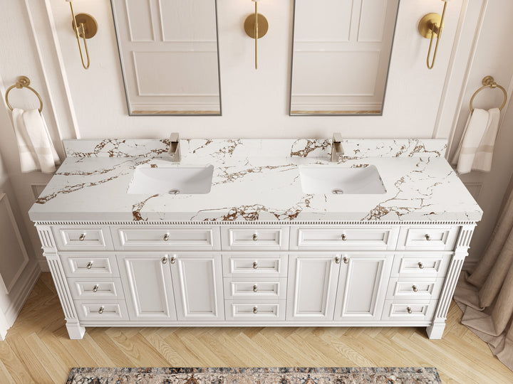 Paris 84 in. W x 22 in. D Double Sink Bathroom Vanity - photo 35