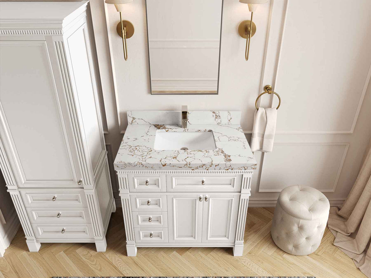 Paris 36 in. W x 22 in. D Center Sink Bathroom Vanity