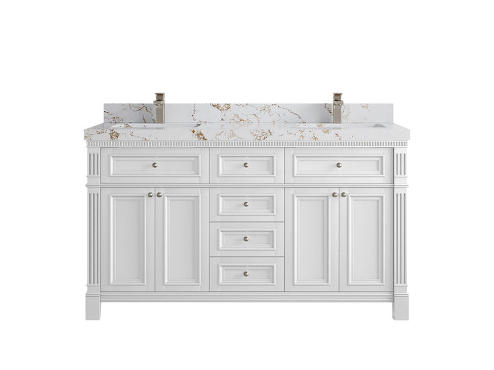 Paris 60 in. W x 22 in. D Double Sink Bathroom Vanity - photo 38
