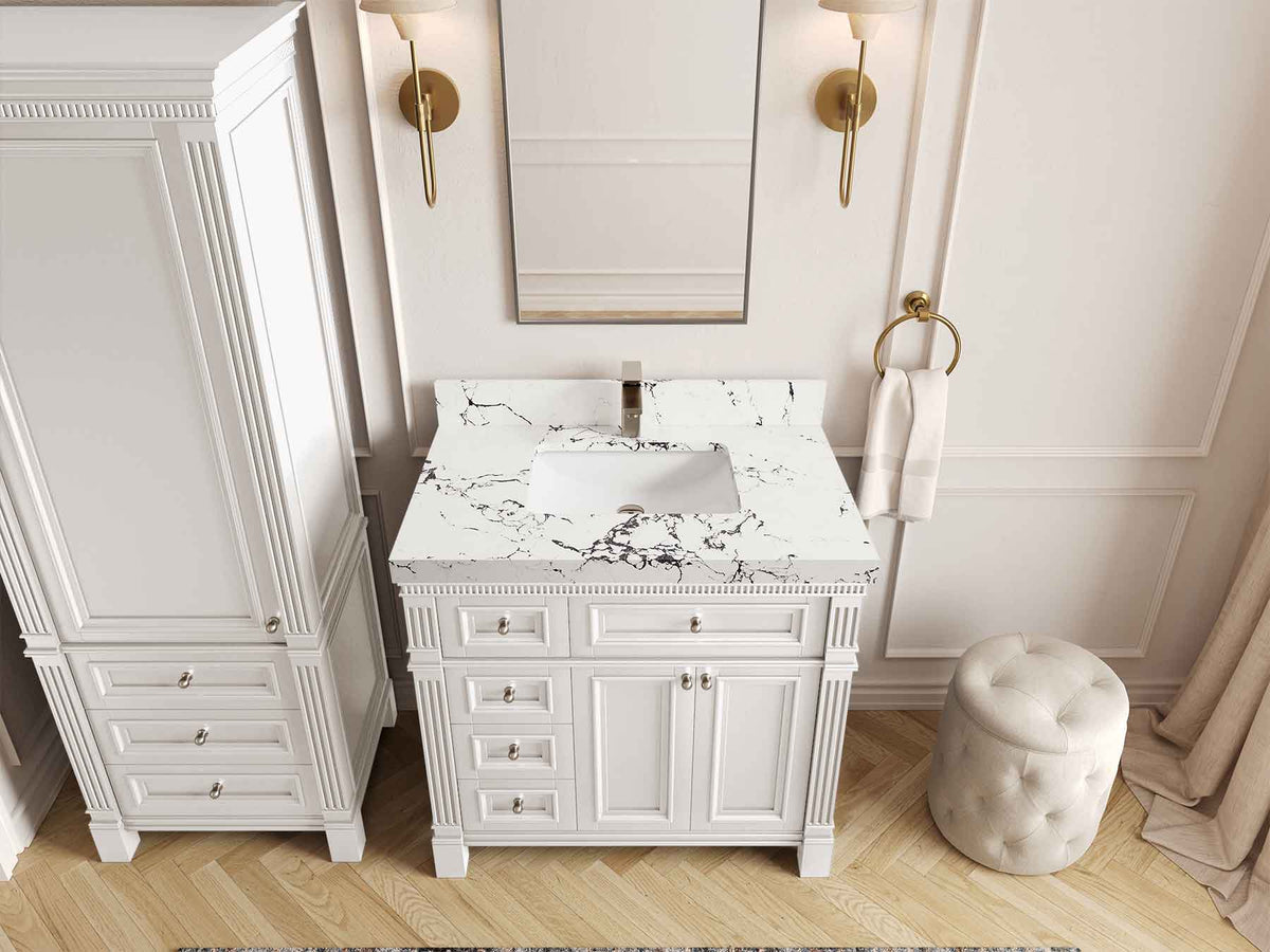 Paris 36 in. W x 22 in. D Center Sink Bathroom Vanity