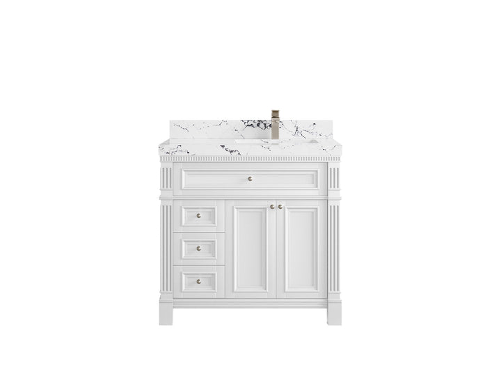 Paris 36 in. W x 22 in. D Right Offset Sink Bathroom Vanity - photo 40