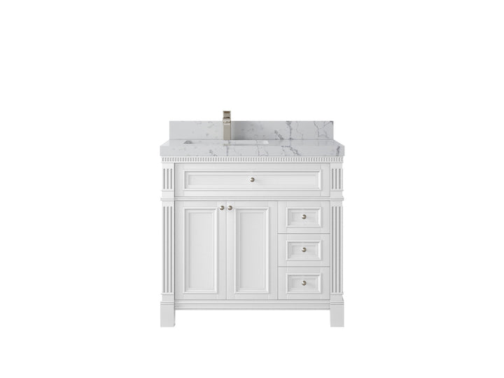 Paris 36 in. W x 22 in. D Left Offset Sink Bathroom Vanity - photo 42
