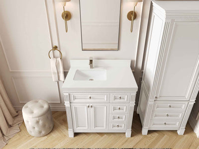 Paris 36 in. W x 22 in. D Left Offset Sink Bathroom Vanity