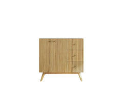 Pasadena Teak Wood 36 in. W x 22 in. D Left Offset Sink Bathroom Vanity - photo 6