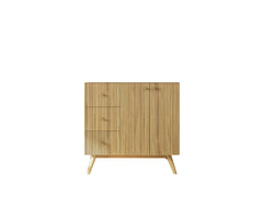 Pasadena Teak Wood 36 in. W x 22 in. D Right Offset Sink Bathroom Vanity - photo 6