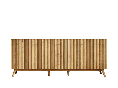 Pasadena White Oak 84 in. W x 22 in. D Double Sink Bathroom Vanity