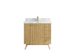 Pasadena Teak Wood 36 in. W x 22 in. D Center Sink Bathroom Vanity - photo 13