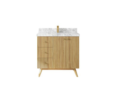 Pasadena Teak Wood 36 in. W x 22 in D Center Sink Bathroom Vanity - photo 9