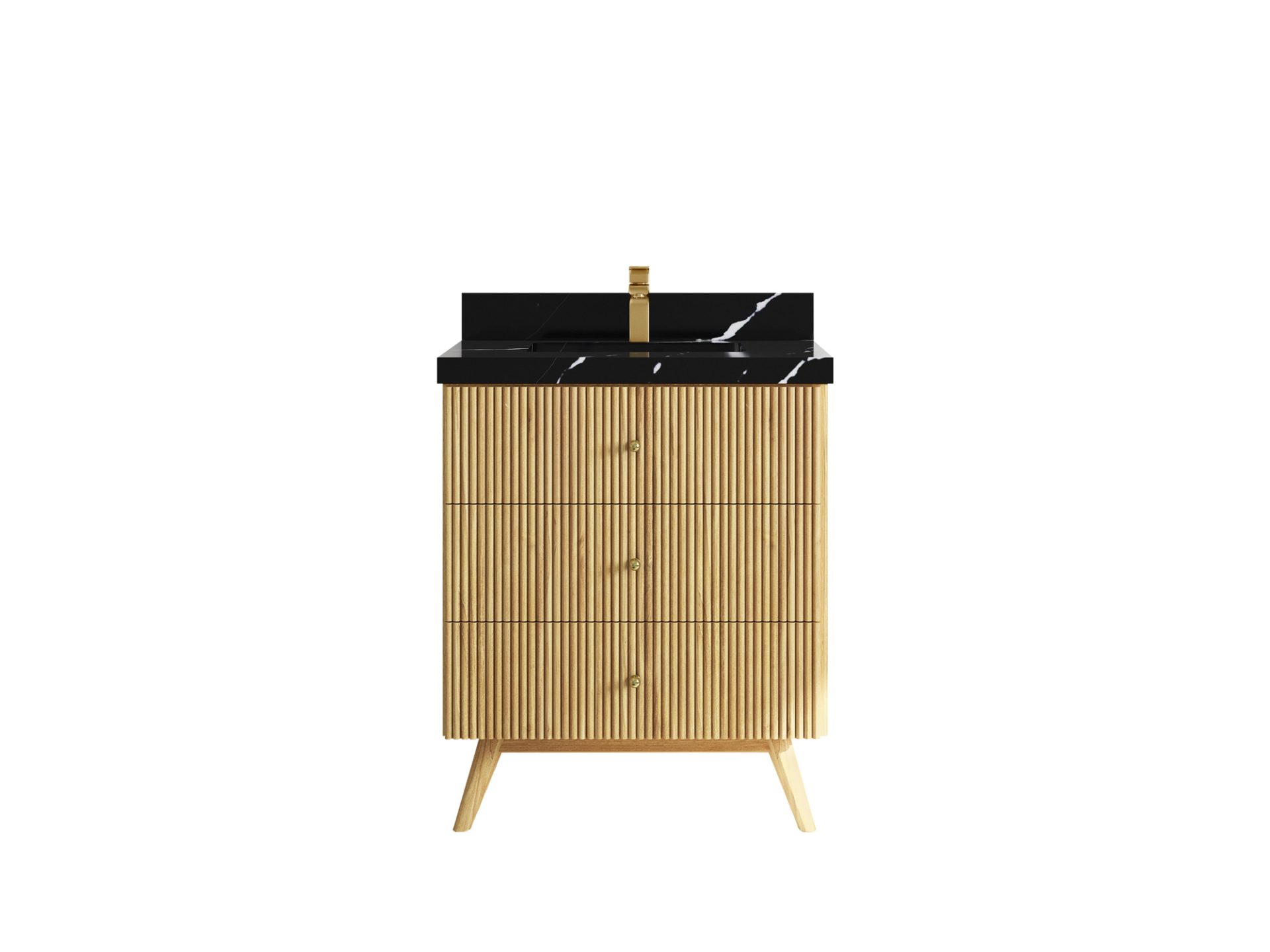 Pasadena Teak Wood 30 in. W x 22 in. D Single Sink Bathroom Vanity