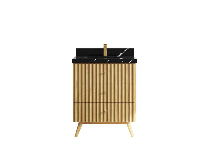Pasadena Teak Wood 30 in. W x 22 in. D Single Sink Bathroom Vanity - photo 7