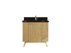 Pasadena Teak Wood 36 in. W x 22 in. D Center Sink Bathroom Vanity - photo 11
