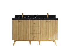 Pasadena Teak Wood 60 in. W x 22 in. D Double Sink Bathroom Vanity - photo 8