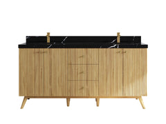 Pasadena Teak Wood 72 in. W x 22 in. D Double Sink Bathroom Vanity - photo 7