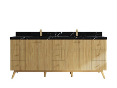 Pasadena Teak Wood 84 in. W x 22 in. D Double Sink Bathroom Vanity - photo 15