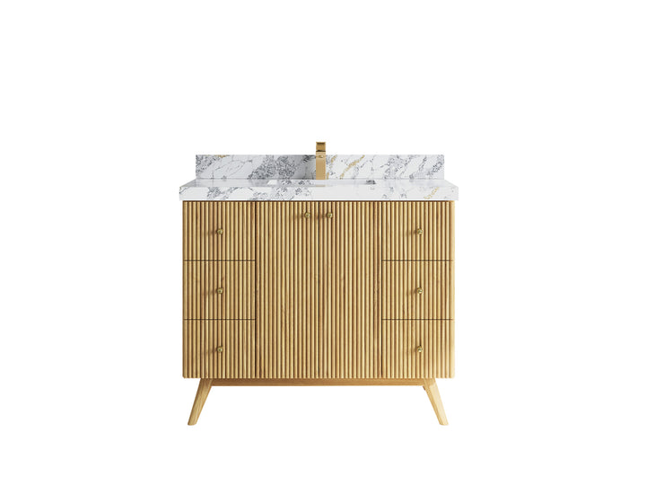Pasadena Teak Wood 42 in. W x 22 in. D Single Sink Bathroom Vanity - photo 20