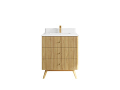 Pasadena Teak Wood 30 in. W x 22 in. D Single Sink Bathroom Vanity - photo 16