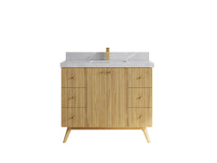 Pasadena Teak Wood 42 in. W x 22 in. D Single Sink Bathroom Vanity - photo 16