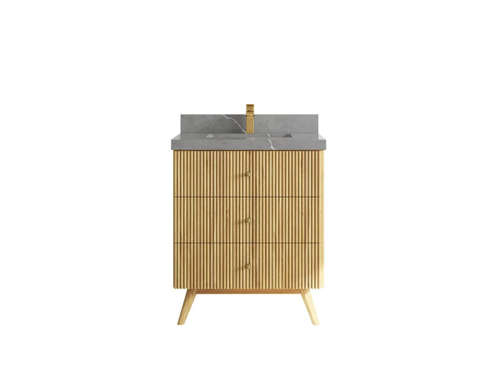 Pasadena Teak Wood 30 in. W x 22 in. D Single Sink Bathroom Vanity - photo 19