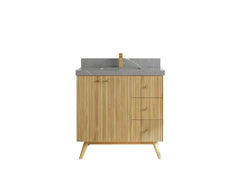 Pasadena Teak Wood 36 in. W x 22 in. D Center Sink Bathroom Vanity - photo 17