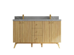 Pasadena Teak Wood 60 in. W x 22 in. D Double Sink Bathroom Vanity - photo 17