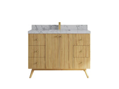 Pasadena Teak Wood 42 in. W x 22 in. D Single Sink Bathroom Vanity - photo 11