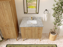 Pasadena White Oak 36 in. W x 22 in. D Center Sink Bathroom Vanity - photo 17