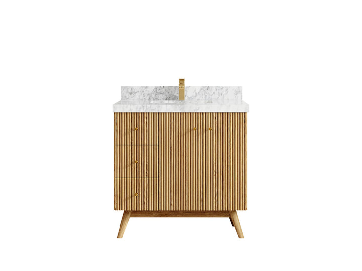 Pasadena White Oak 36 in. W x 22 in. D Center Sink Bathroom Vanity - photo 18