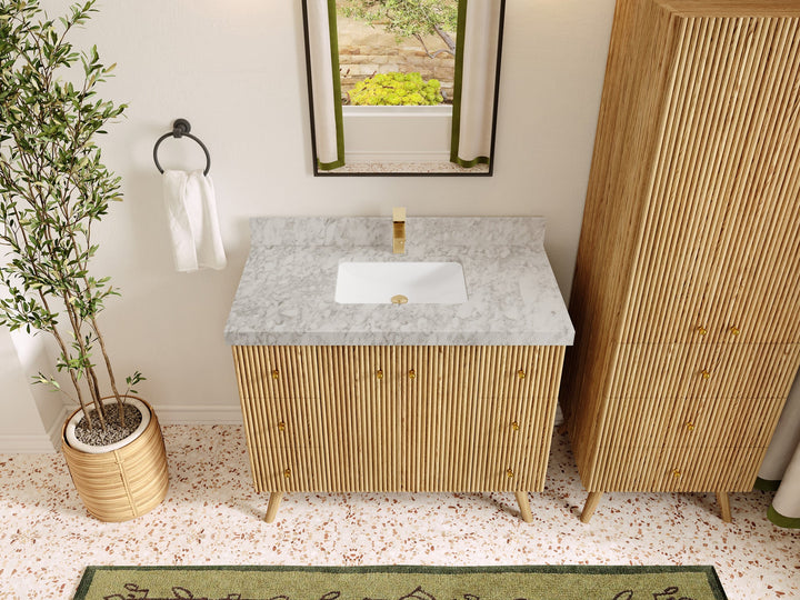 Pasadena White Oak 42 in. W x 22 in. D Single Sink Bathroom Vanity - photo 19