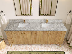 Pasadena White Oak 84 in. W x 22 in. D Double Sink Bathroom Vanity - photo 19