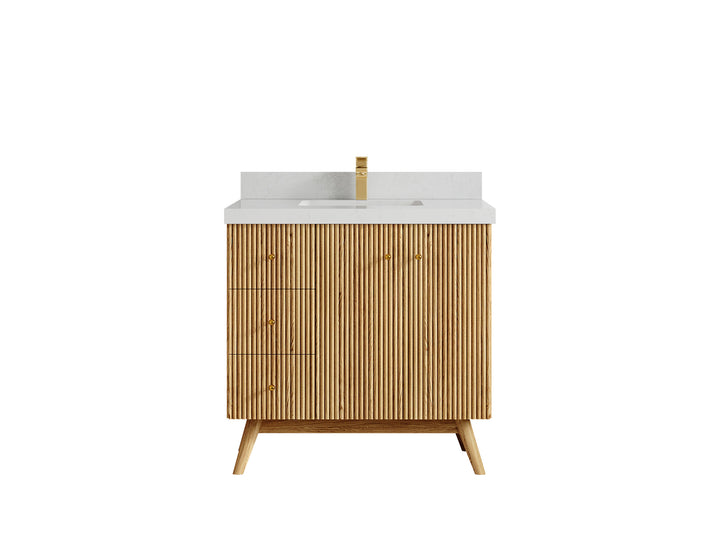 Pasadena White Oak 36 in. W x 22 in. D Center Sink Bathroom Vanity - photo 20