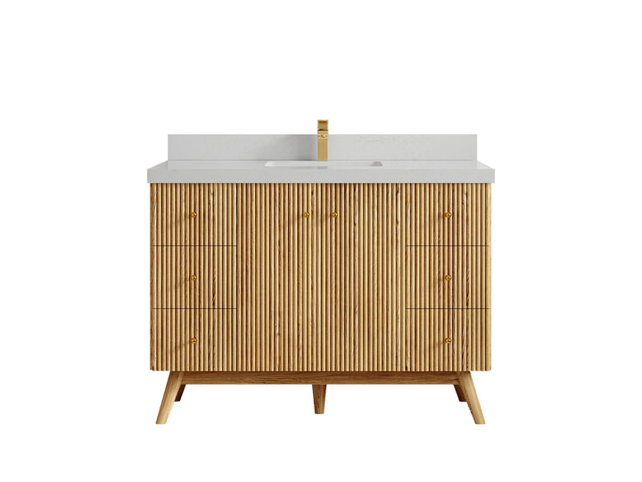 Pasadena White Oak 48 in. W x 22 in. D Single Sink Bathroom Vanity - photo 22