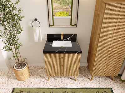 Pasadena White Oak 30 in. W x 22 in. D Single Sink Bathroom Vanity