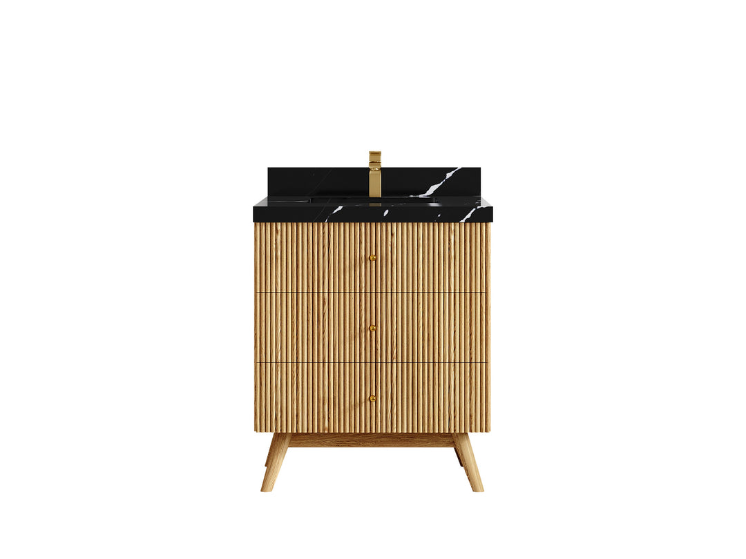 Pasadena White Oak 30 in. W x 22 in. D Single Sink Bathroom Vanity