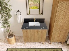 Pasadena White Oak 36 in. W x 22 in. D Center Sink Bathroom Vanity - photo 7
