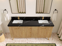 Pasadena White Oak 72 in. W x 22 in. D Double Sink Bathroom Vanity - photo 9