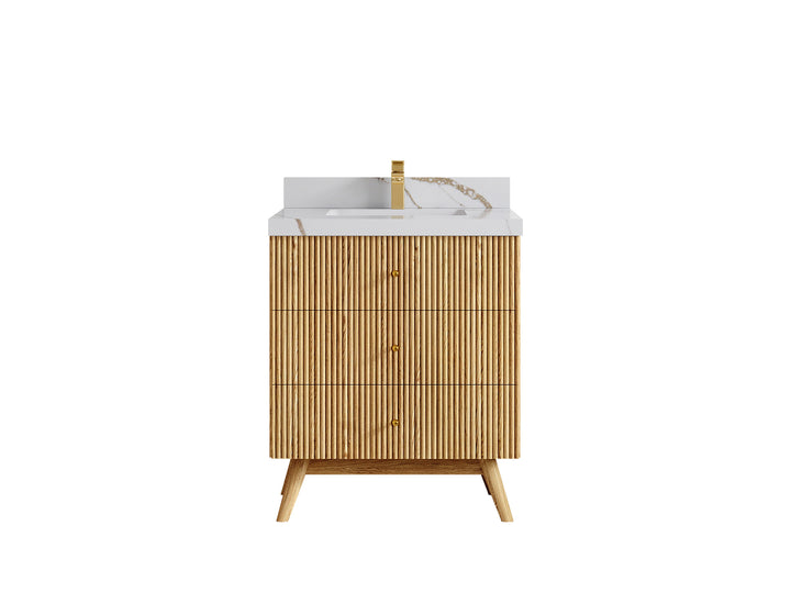 Pasadena White Oak 30 in. W x 22 in. D Single Sink Bathroom Vanity - photo 12