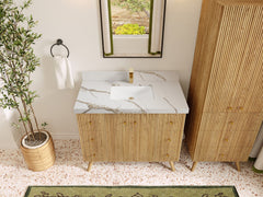 Pasadena White Oak 42 in. W x 22 in. D Single Sink Bathroom Vanity - photo 11
